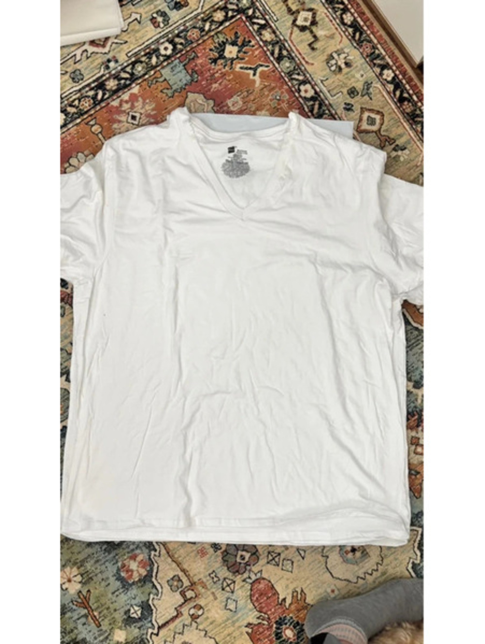 Hanes White V-Neck T-Shirts 2-Pack 2XL